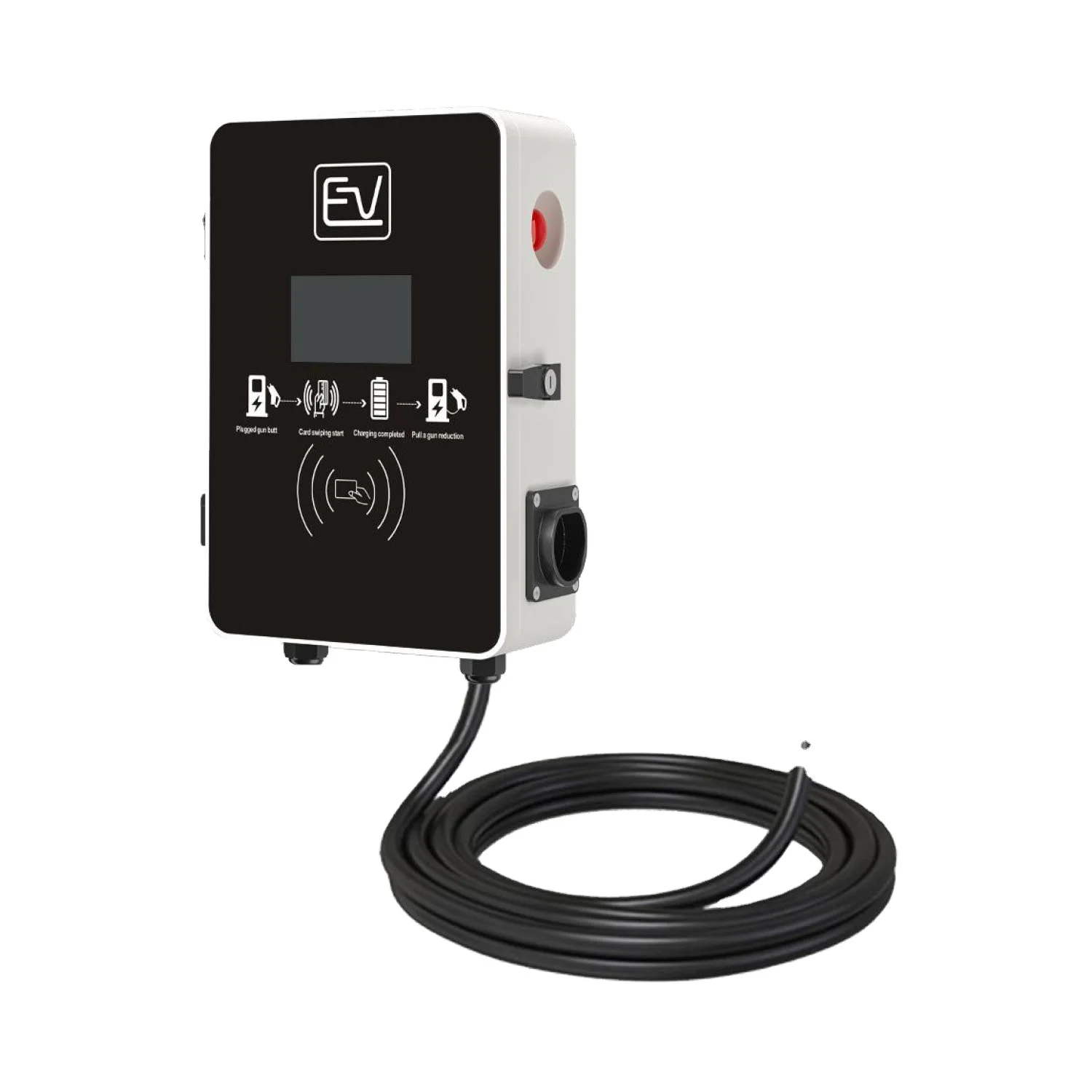 AC TYPE2 32A 3-фазный 22 кВт RFID-дисплей Экран Зарядное устройство Ev EV Автомобильная