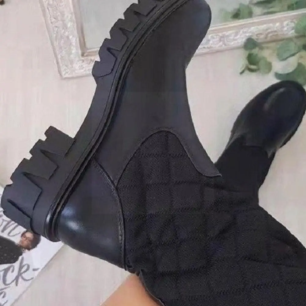 

Women Warm Botas Autumn Winter Platform Heel Shoes Knee High Long Boots De Mujer Fashion For Women Ladies Shoes Party S6l6