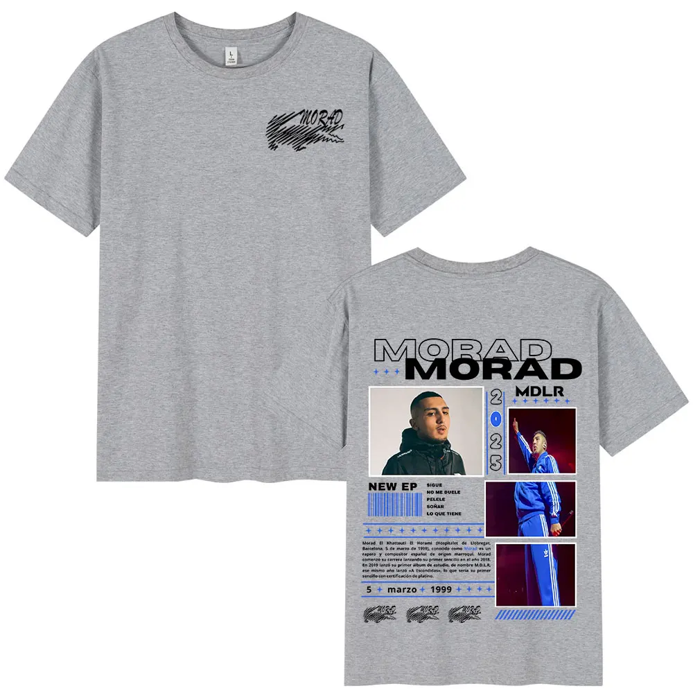 Фото Рэпер Morad M.D.L.R, футболки с графическим рисунком, мужская и женская одежда, модная винтажная футболка, хлопковые повседневные футболки большого размера с короткими рукавами №5