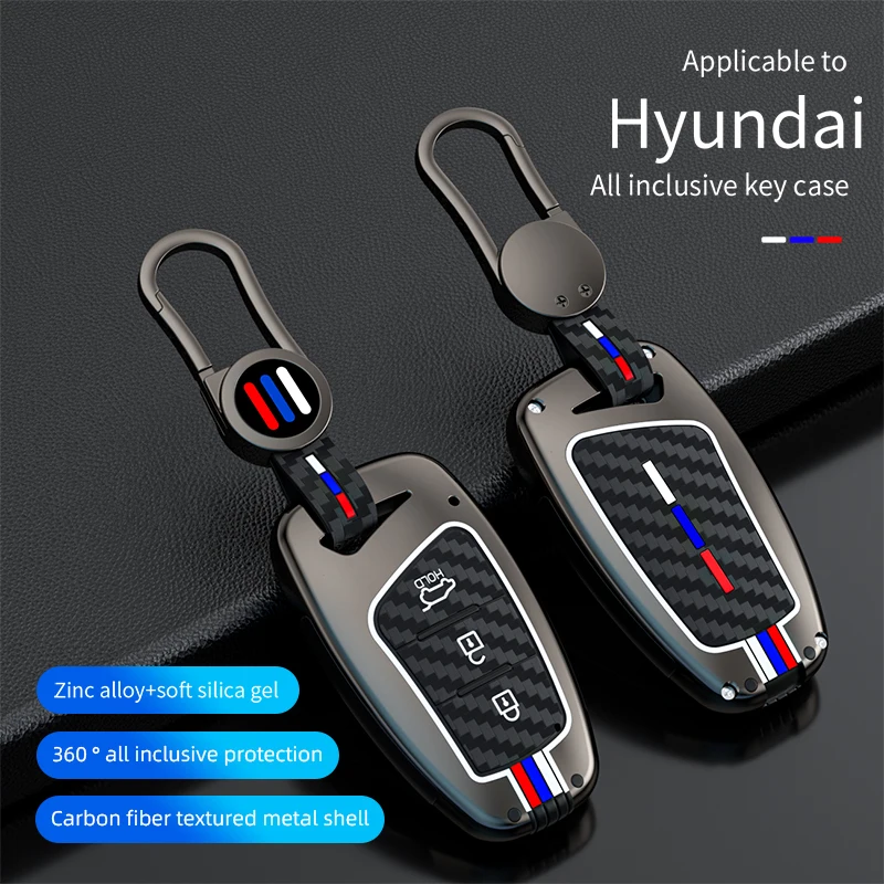 

Car Key Case Cover For Hyundai Grand Santa Fe 3 DM ix45 ix35 Genesis DH Grandeur Azera HG Equus 2013 2014 2015 2016 Accessories