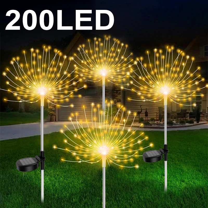 

Солнечные гирлянды LED 200 шт., теплый белый, для сада