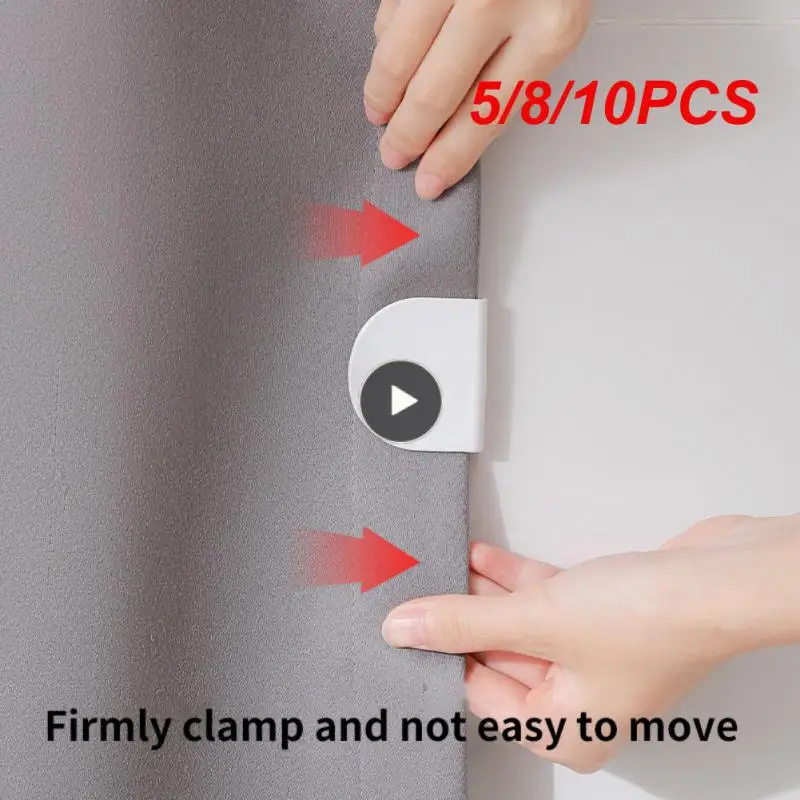 

5/8/10PCS Curtain Clip Built-in Anti-skid Ball Splash Proof Couple Easy To Use Wide Range Of Application