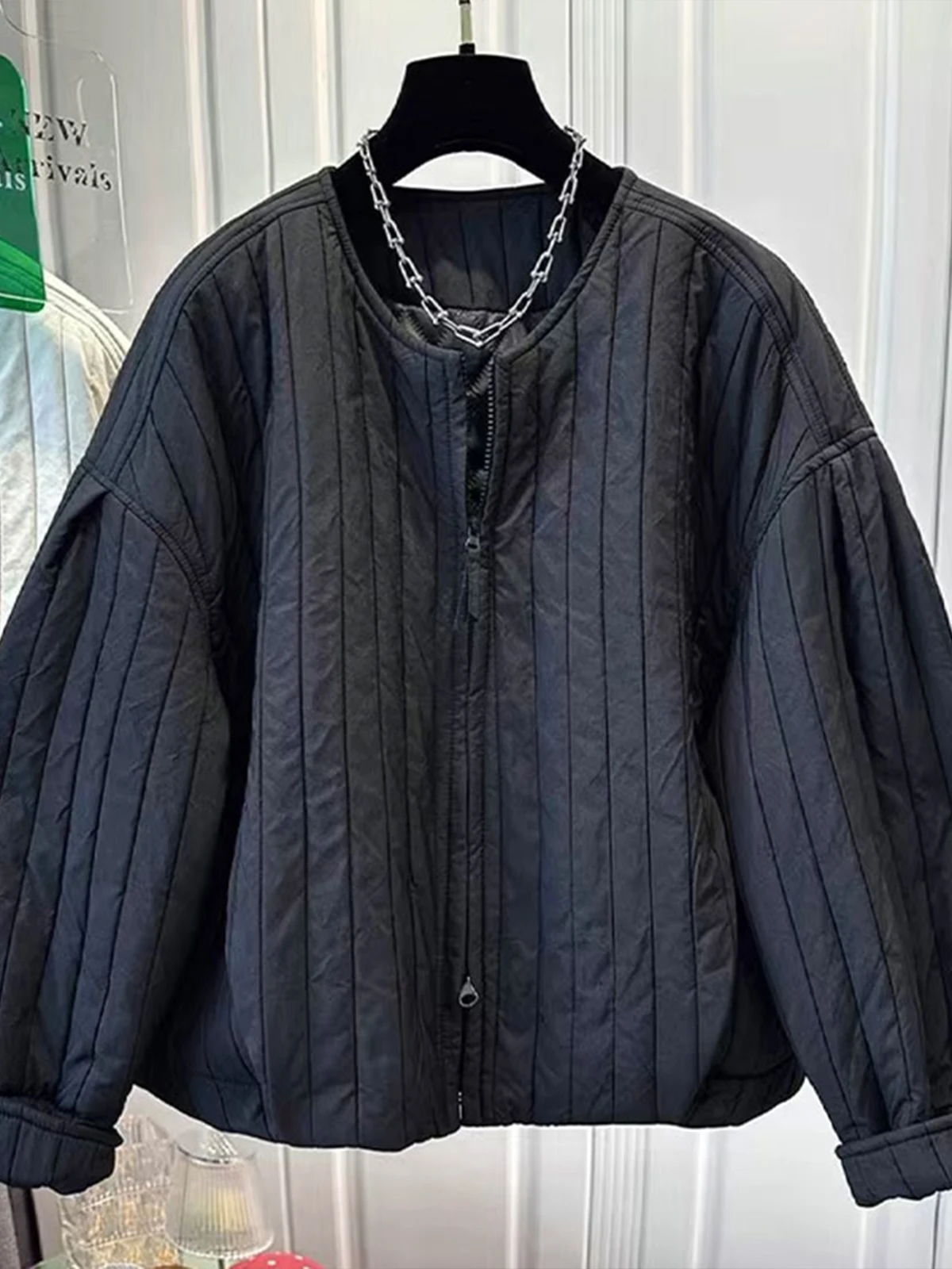 Design Sense Большие размеры Персонализированная одежда с круглым вырезом на молнии и