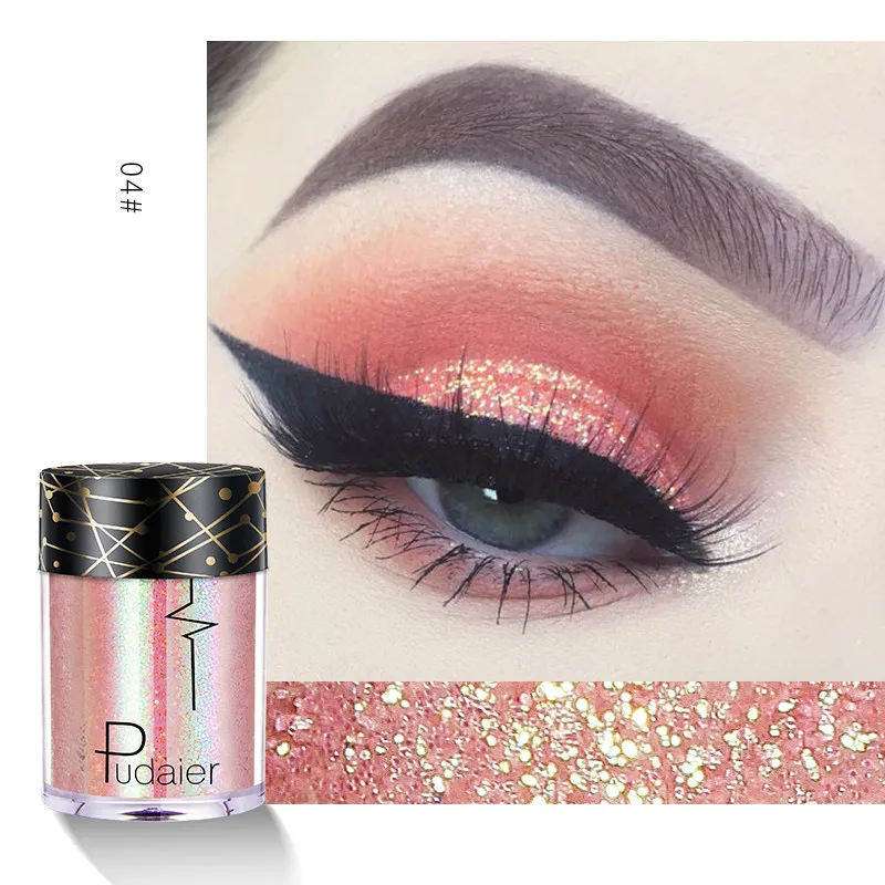 

Glitter Monochrome Eye Shadow Sequins Professional Makeup Shining Eyeshadow Party Stage Cosmetic makeup Palete Paleta De Sombra