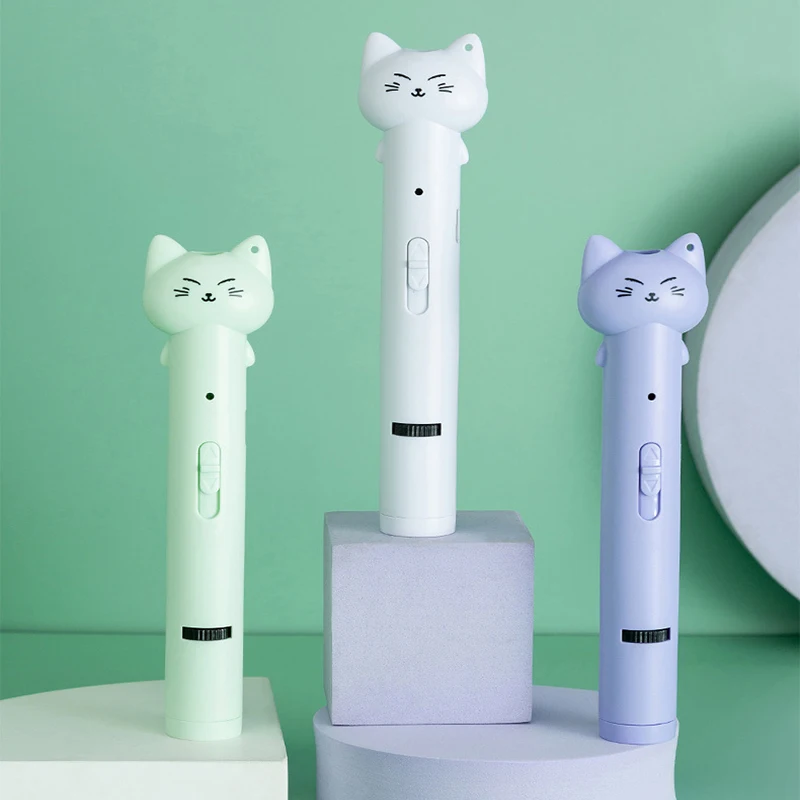 USB Rechargeable Laser Toy Funny Cat Pointer Multi-pattern Projection Interactive Animation Mouse Shadow stick Newest |
