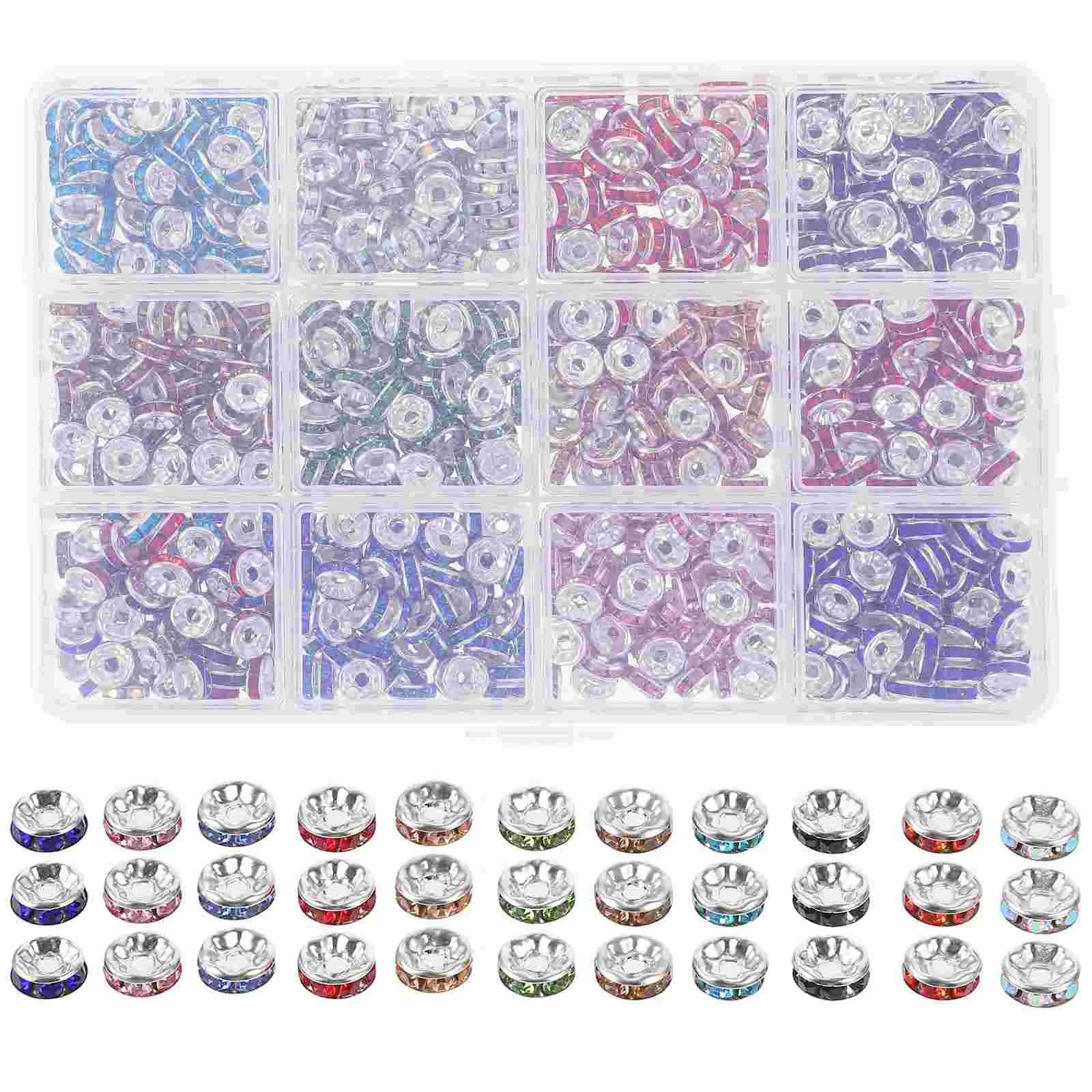 

720 Pcs Spacer Beads Loose Novelty DIY Circle Charms Jewelry Garland Earrings Craft