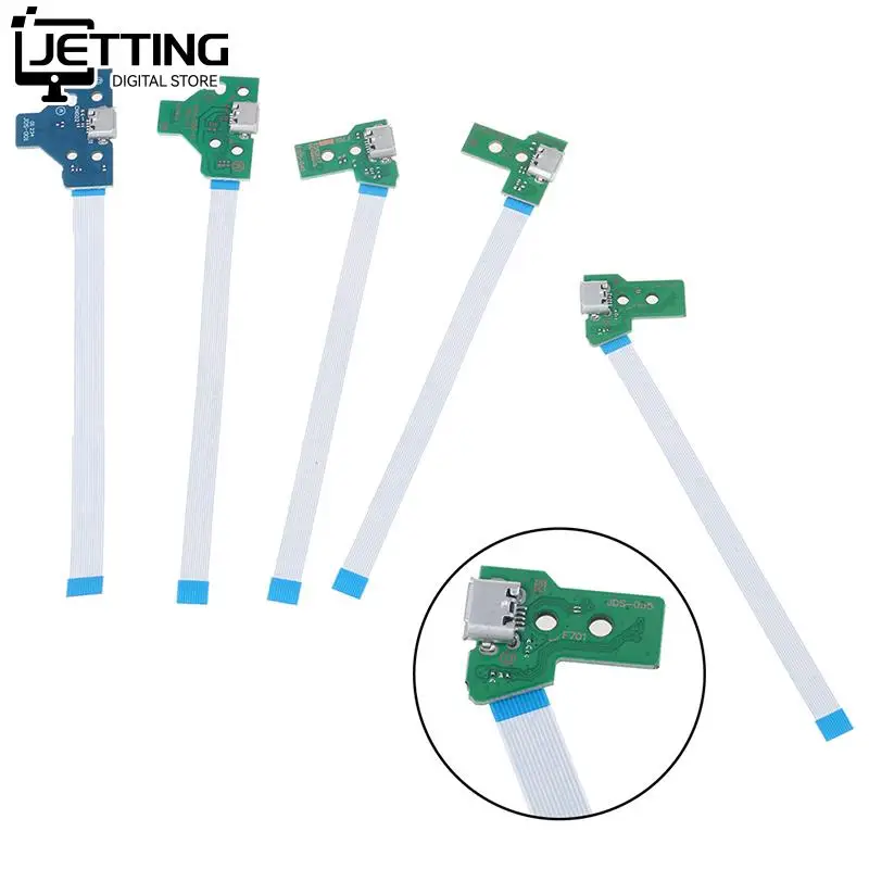 

1pc USB Charging Port Socket Circuit Board For 12Pin JDS 011 030 040 055 14Pin 001 Connector For PS4 Controller