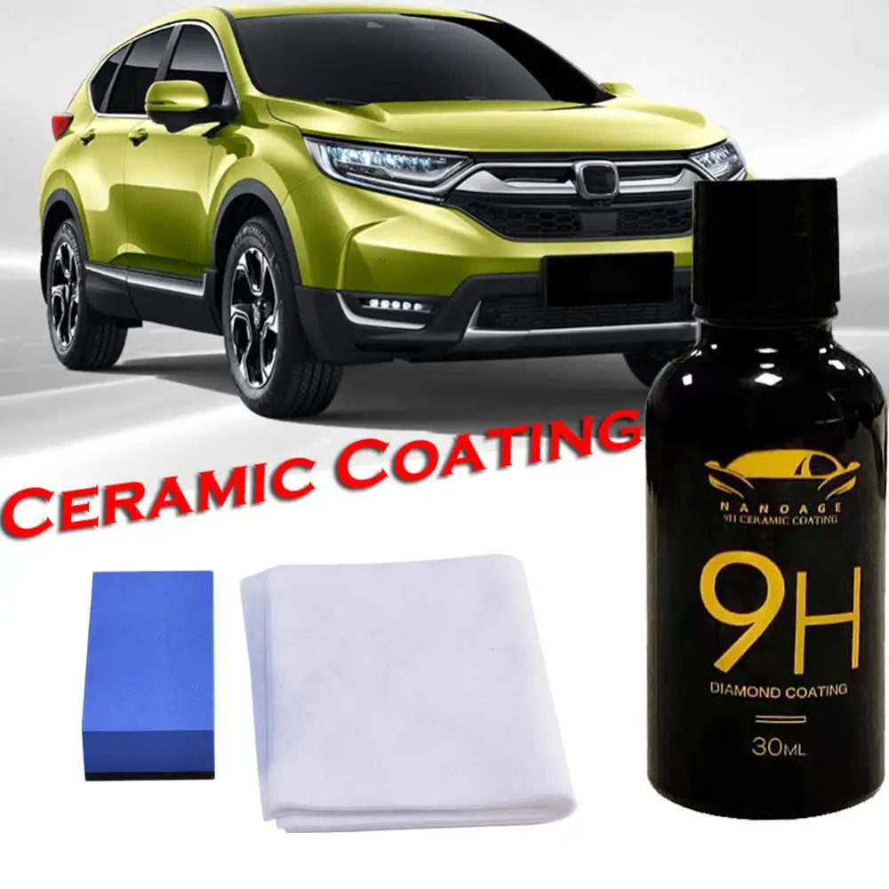 

30ml Car Refurbishing Tool Nano Hydrophobic Car Care Kit 9h High Gloss Coating Protection Anti-fouling Ceramic Coating Premium