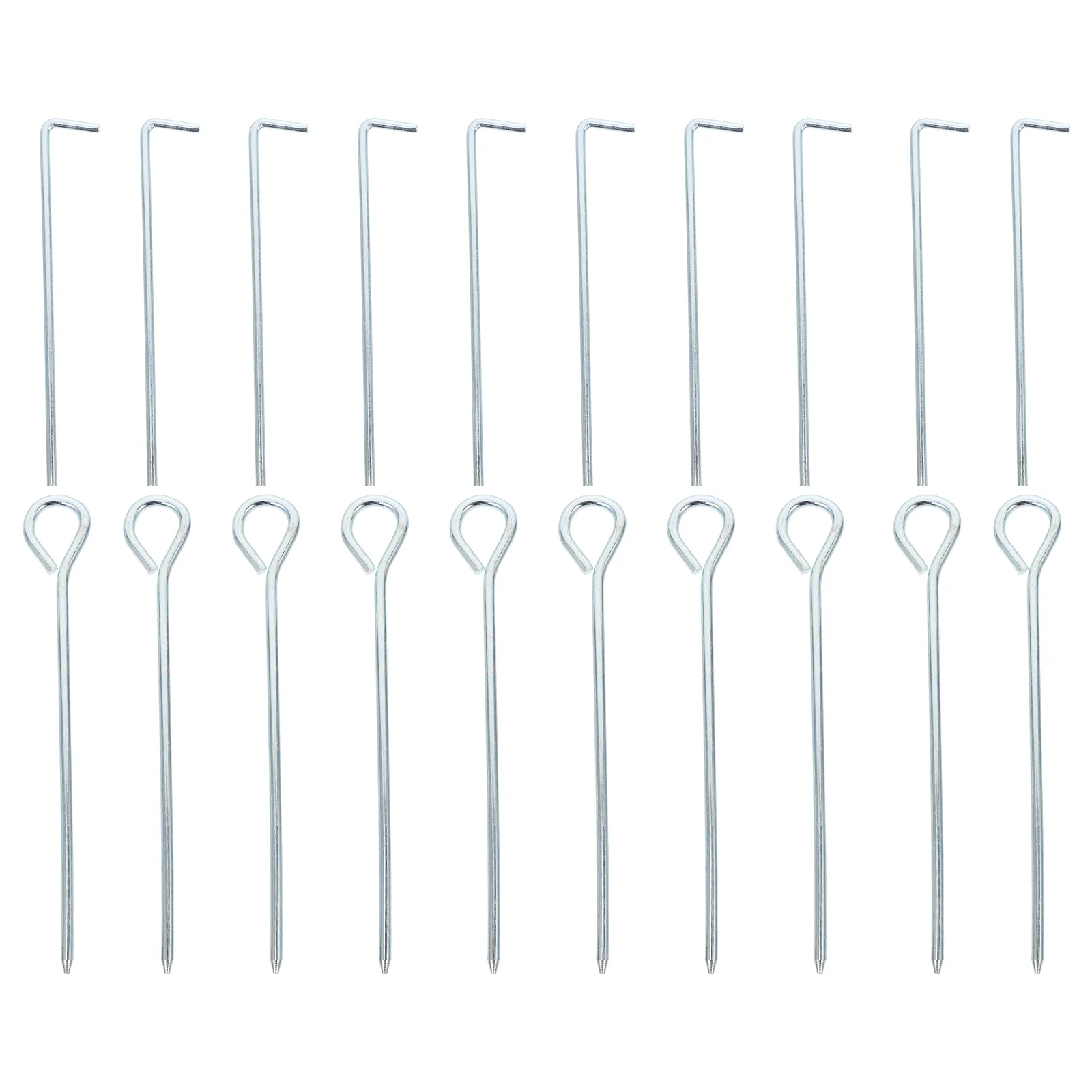 

20pcs Iron Tent Stakes Camping Stakes Outdoor Awning Rope Fixing Supplies