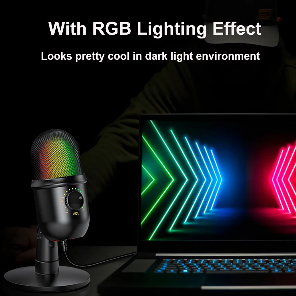 RGB конденсаторный микрофон для ноутбука