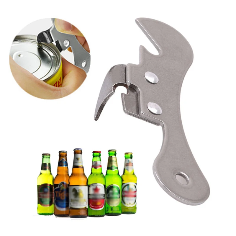 

Консервный нож из нержавеющей стали, безопасная боковая резка, ручной, оловянный Профессиональный эргономичный консервный нож, консервный ...