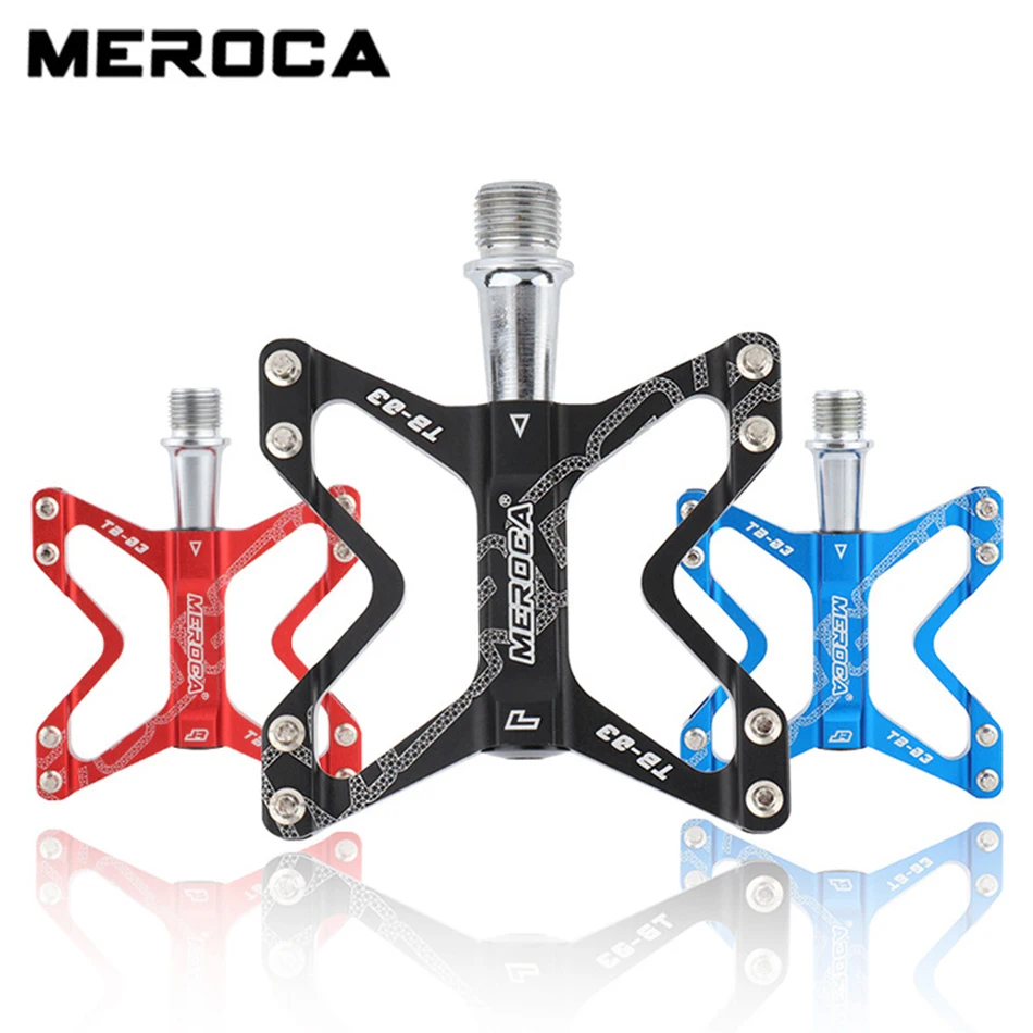 

MEROCA Ultralight Folding Bike Pedal Mountain Bike Pedal Lightweight Aluminum Alloy DU Bearing Pedal bike parts pedals