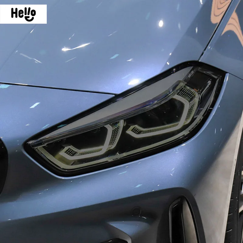 Для BMW F30 F31 G20 F10 F11 G30 F40 F32 F22 F36 F07 F34 G32 G11 G15 Тонировка фар автомобиля дымчато-черная