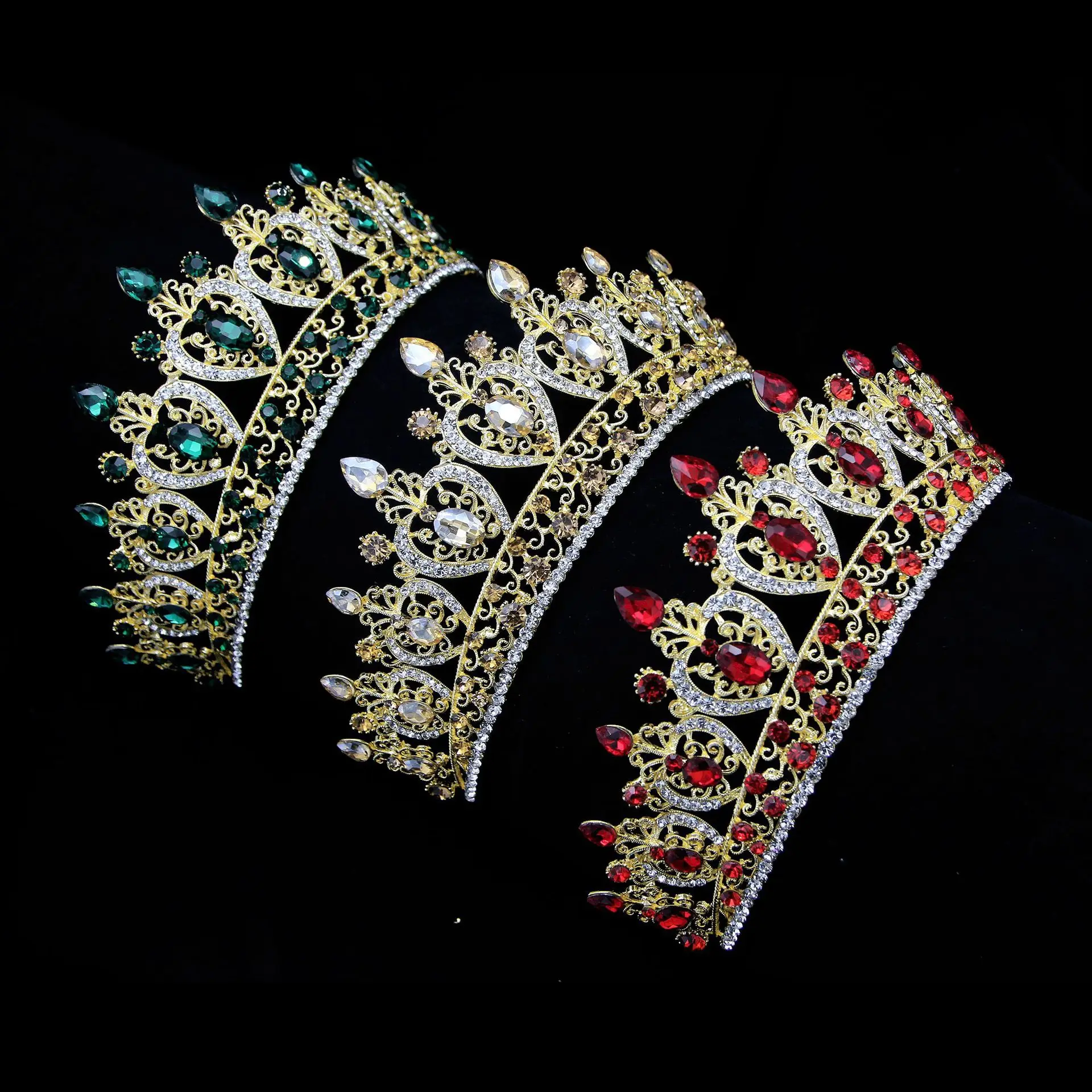 

Summer Hair Accessories Bridal Crown Headdress Baroque Crystal Wedding Crown Princess Birthday Jewelry Metal Fashion Hairwear