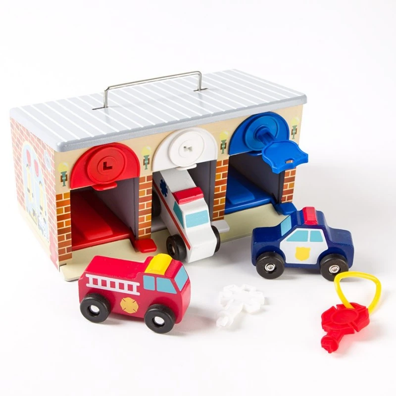 Детский игровой набор Melissa&ampDoug 4607 (гараж со спасательными машинами) | Игрушки и
