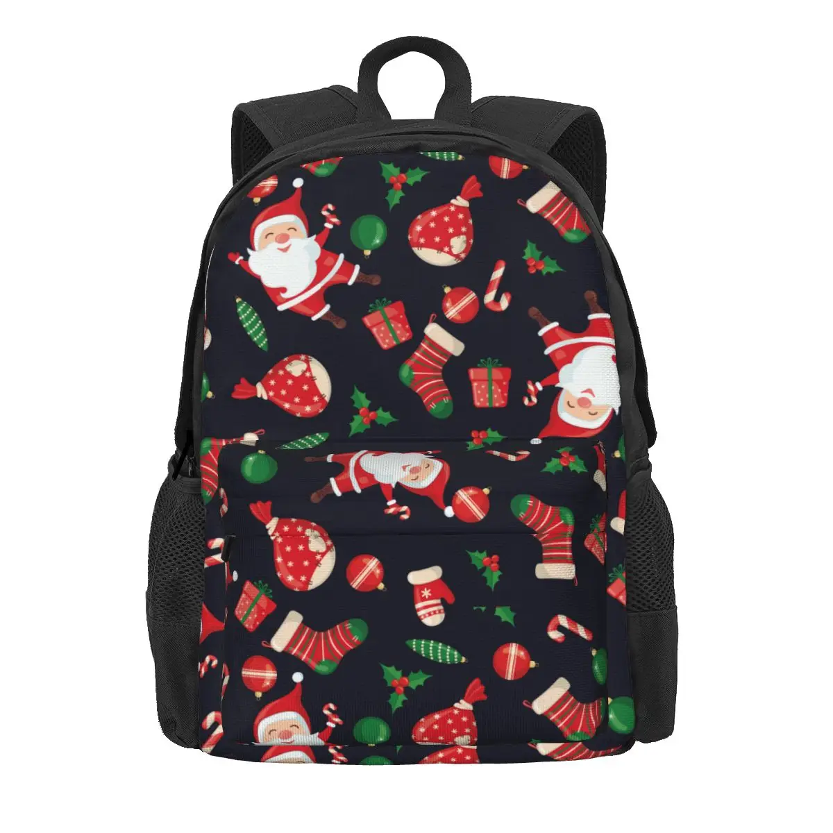 

Merry Christmas Women Backpack Mochila Casual Student School Bag Santa Claus Laptop Mochila Teenage Large Capacity Rucksack