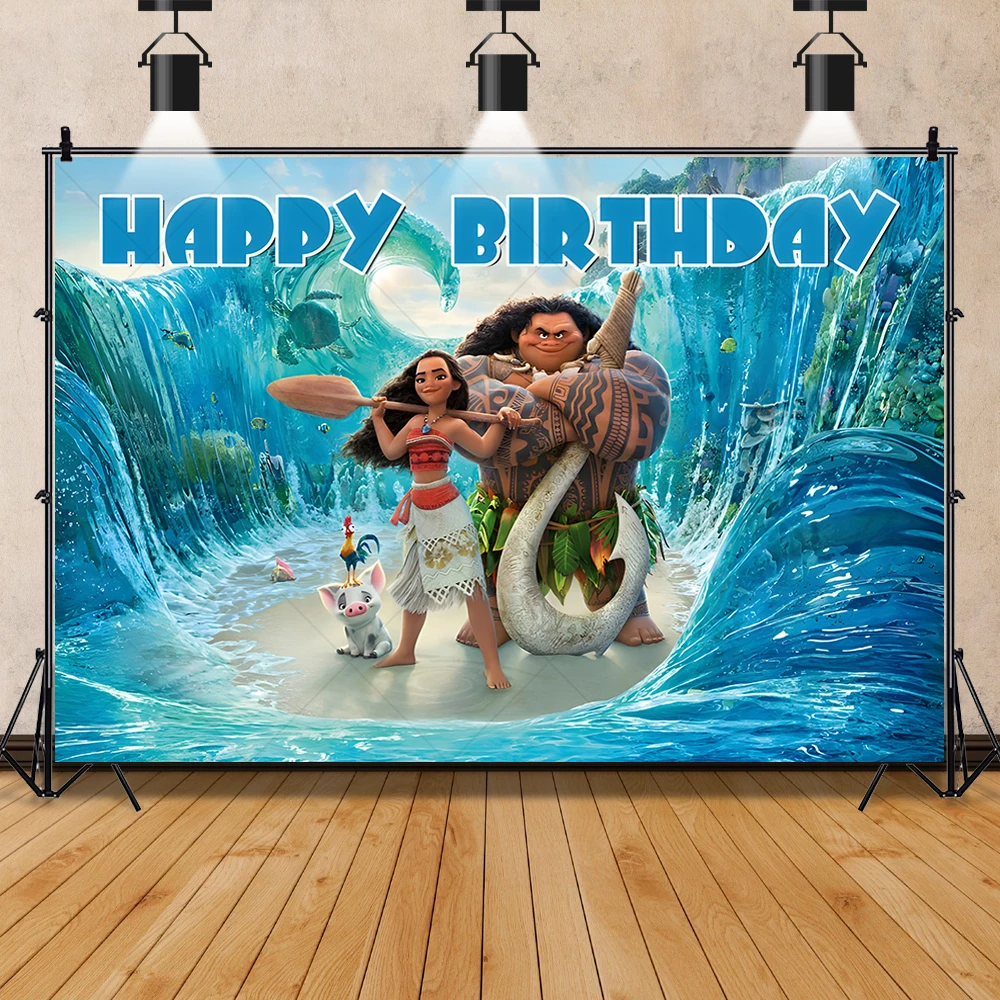 Фон для фотосъемки Disney Moana по индивидуальному заказу детей и девочек на день