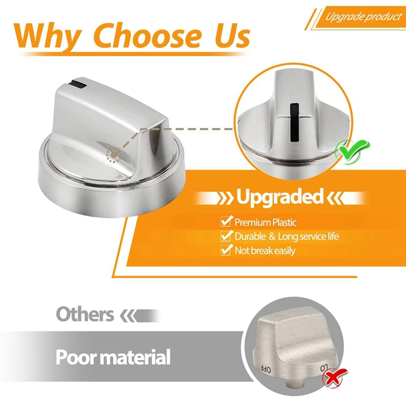 WB03X24965 Замена ручек плиты для деталей GE KIP 5J73 191D8446 Ручки управления горелкой