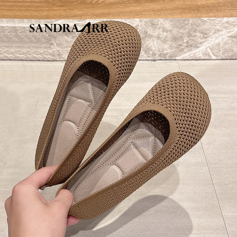 

Сандра JRR 2022, лоферы на плоской подошве с круглым носком, женские повседневные Мягкие Туфли-лодочки, Нескользящие