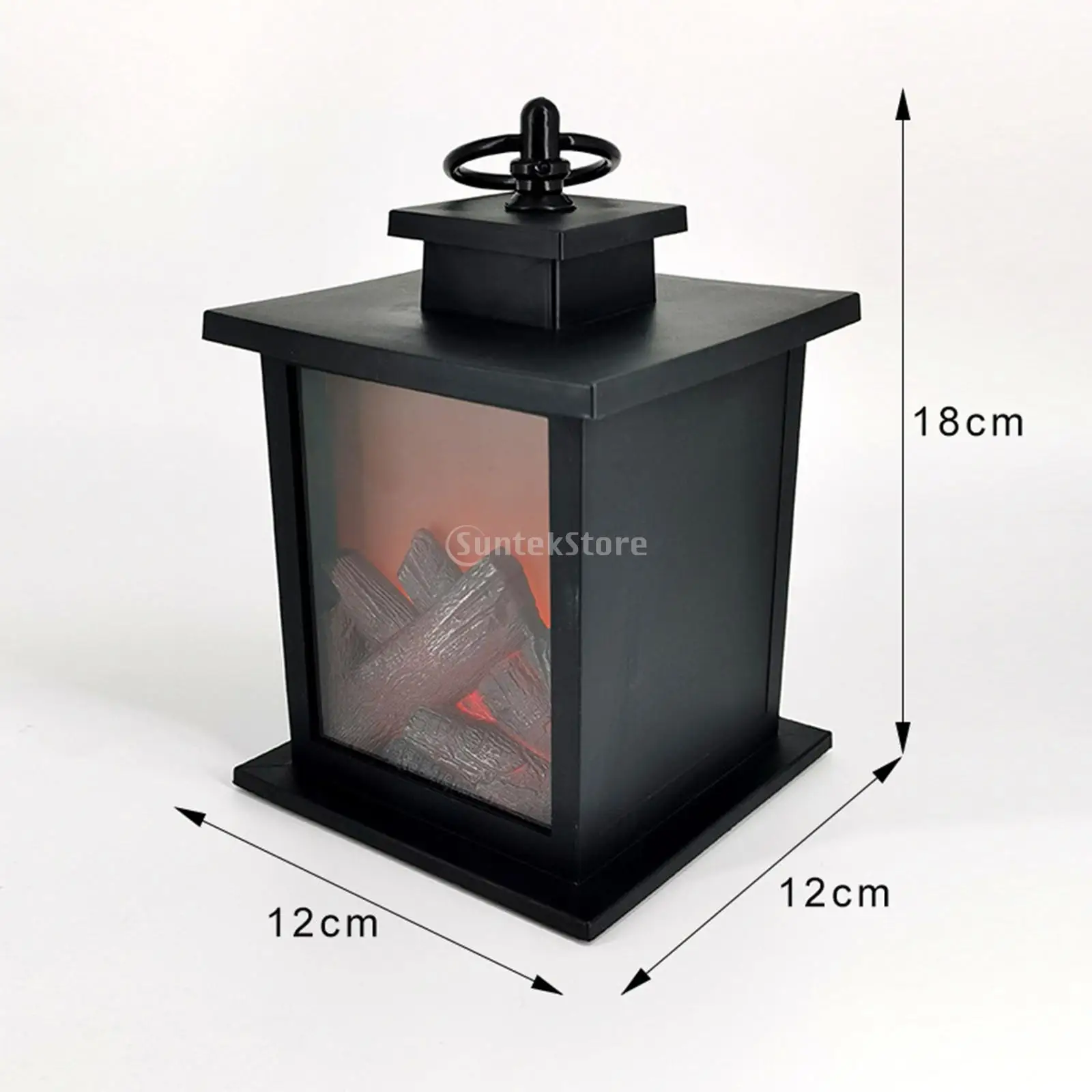 Fireplace Lantern Tabletop Flameless LED Lamp ing Lantern Log Fire Effect  Tabletop Flameless Night Light Hanging Garden images - 6