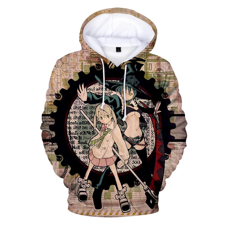 

Толстовка с капюшоном в стиле Харадзюку для мальчиков и девочек, модная Аниме Толстовка с капюшоном и 3D-принтом для пожилых людей, одежда дл...