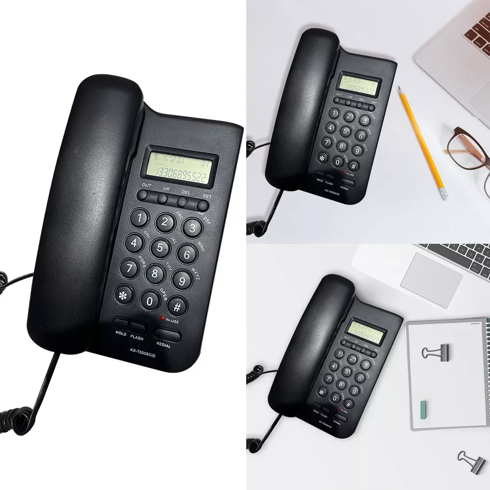 

KX-T5006CID Loud Sound Wall Mounted Landline Big Button Corded Telephone With Speaker Callback Hotel LCD Display Caller ID