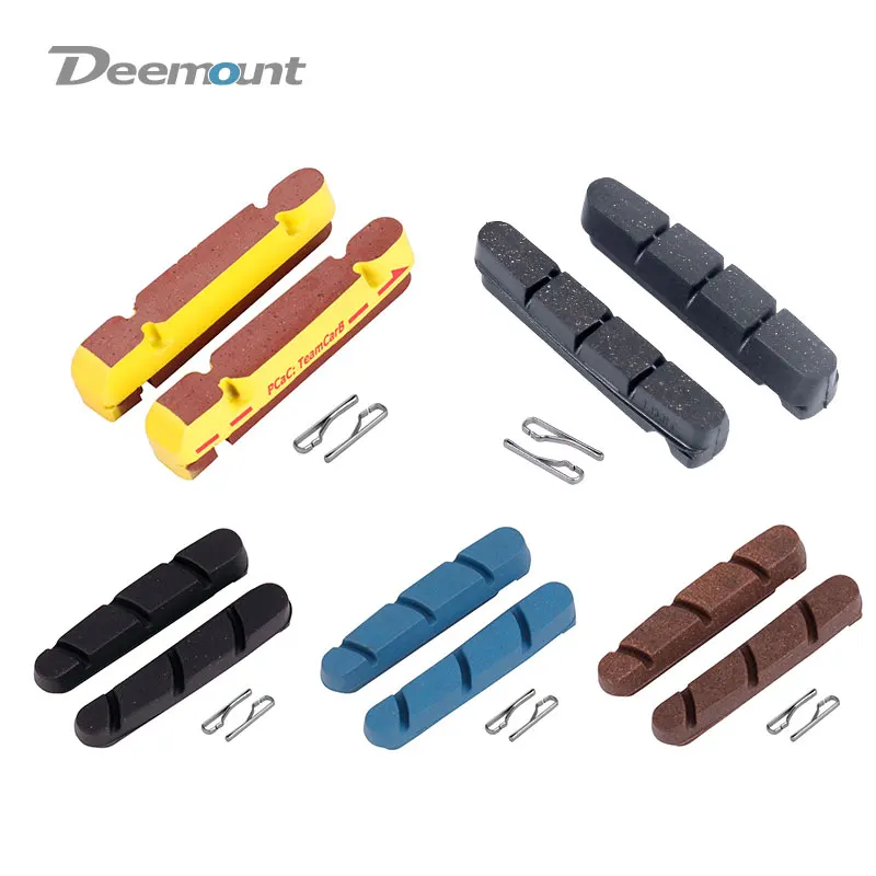 

Deemout Quality Brake Inserts for Carbon Wheel Rims Road Bike Caliper Braking Block Pads Heat Dissipation Low Rim Wear Low Nois
