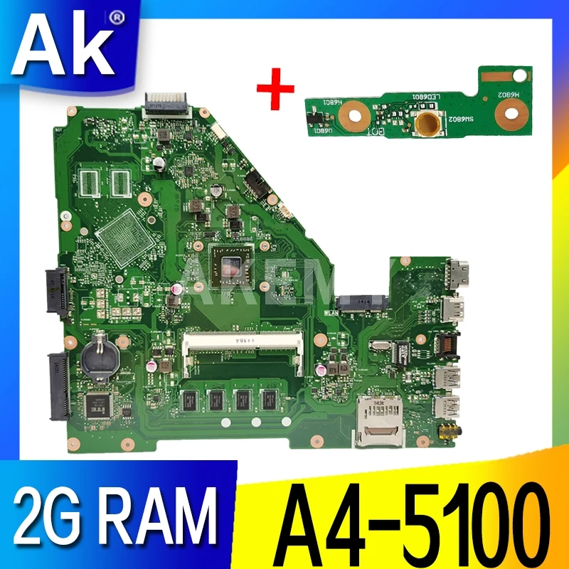 

Материнская плата AK X550EA для ноутбука ASUS X550EA X550EP X550E X552E, протестированная оригинальная материнская плата, ОЗУ 2 Гб