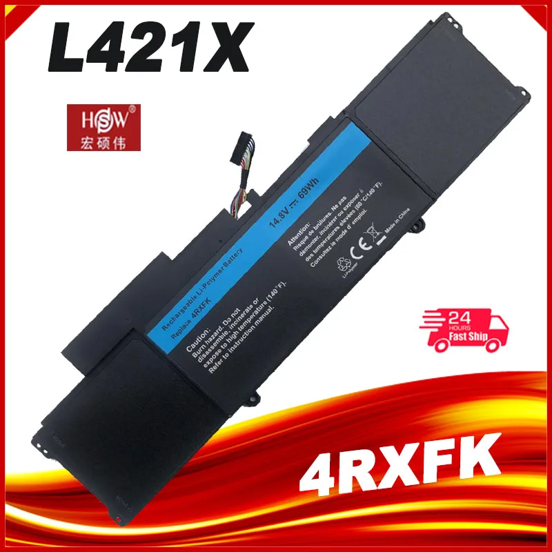 14.8v 69Wh New 4RXFK laptop Battery for Dell XPS 14 Ultrabook XPS L421 L142x 14-L421x XPS 14 L421X C1JKH FFK56