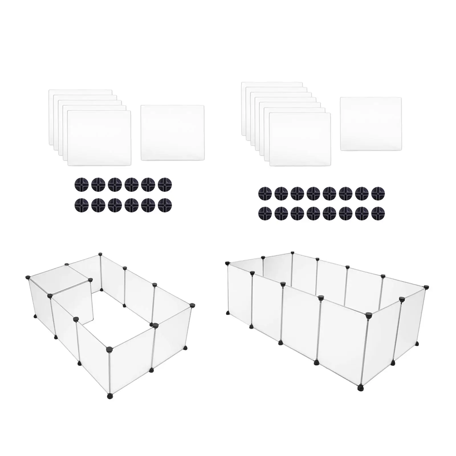 

Dog Cage Yard Fence Transparent Sleep Playing Kennel House Multi Functional Portable Pet Fence for Dog Cats Kitten Bunny Hamster