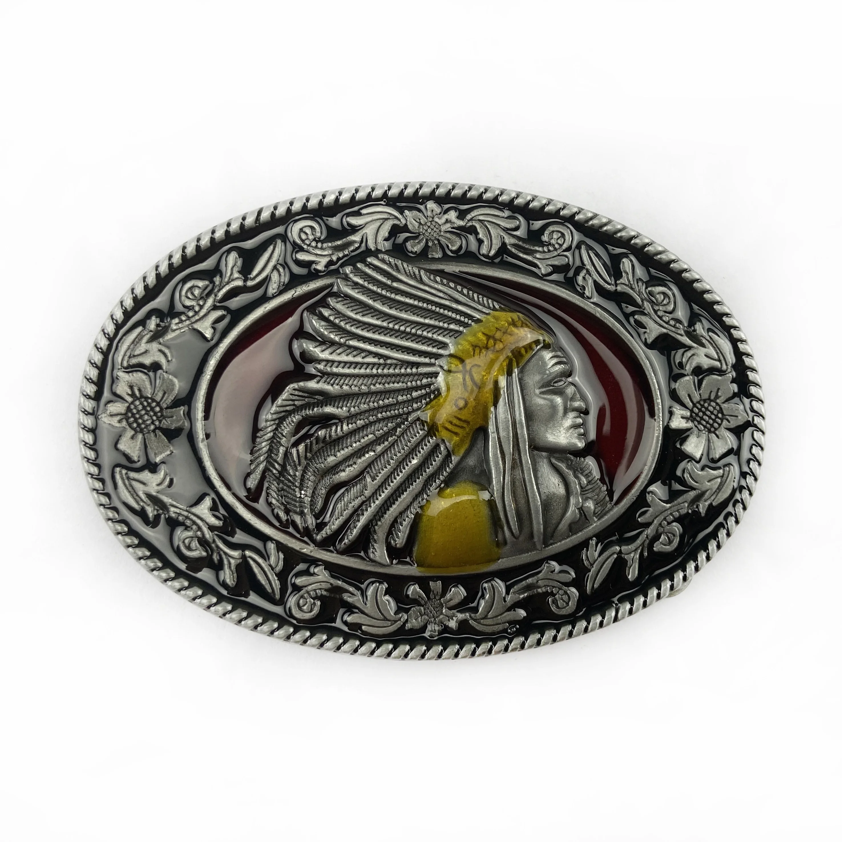 Пряжка для ремня из цинкового сплава в стиле ретро с оловянной отделкой