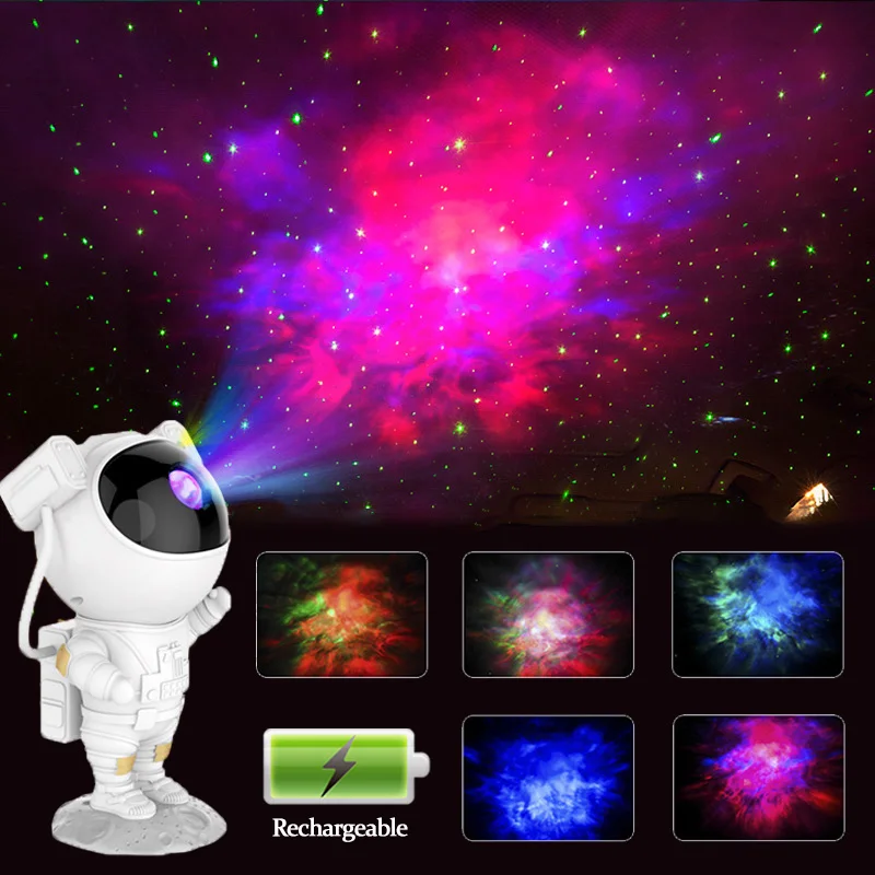 Galaxy Star Projector Starry Sky Night Light Astronaut Lamp Home Room Decor Decoration Bedroom Decorative Luminaires Gift