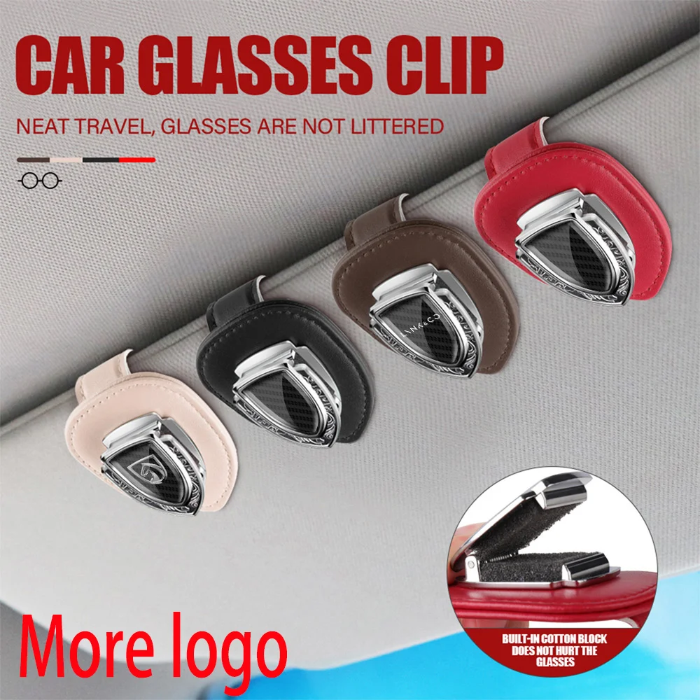 

Durable Portable Hanging Leather Car Glasses Clip Ticket Card Clamp For Jaguar XF XE XJ F-Pace X-Type S-Type Svr Car Accessories