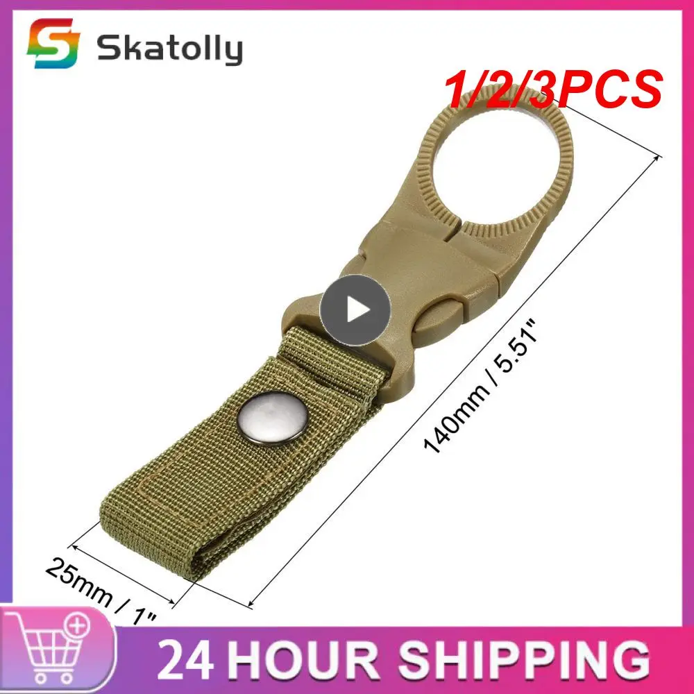 

1/2/3PCS clasp molle attach Buckle Holder tool webbing backpack Hanger Hook Carabiner Water Bottle clip hang camp hike outdoor