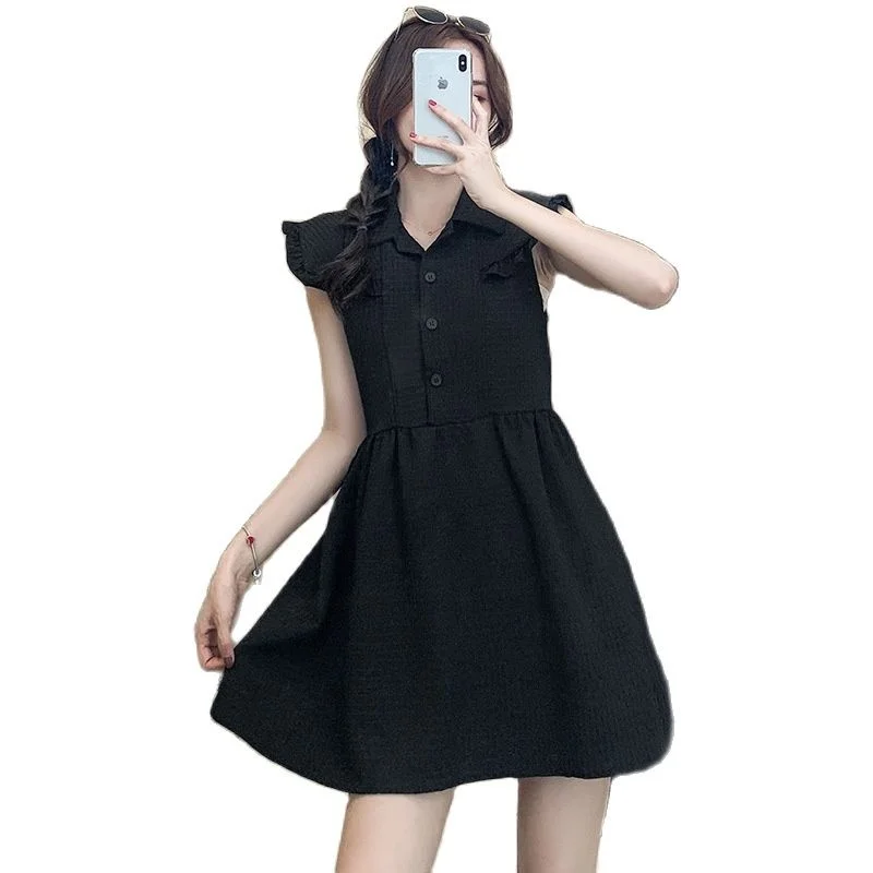 

Рубашка без рукавов, новый дизайн, стиль зарубежный, маленькая юбка, лето, 2021