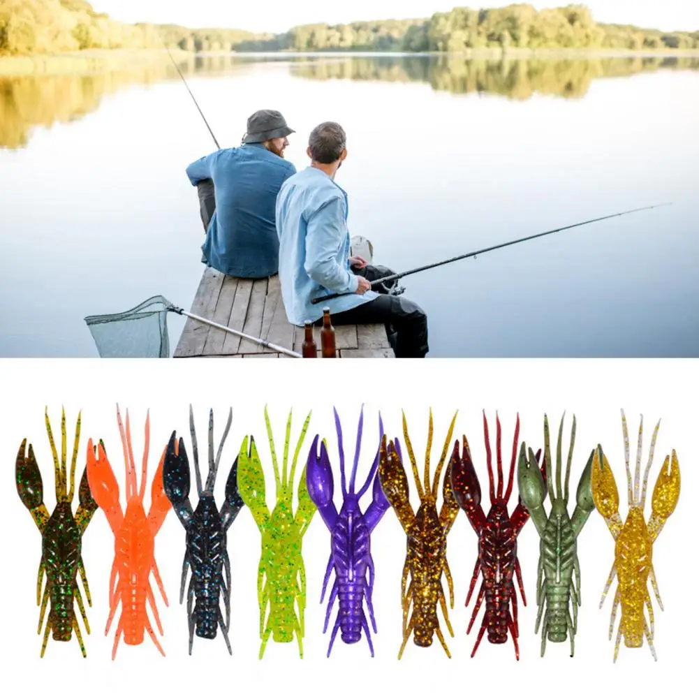 

4 шт., Мягкая приманка для креветки, 8 см, 5,5 г