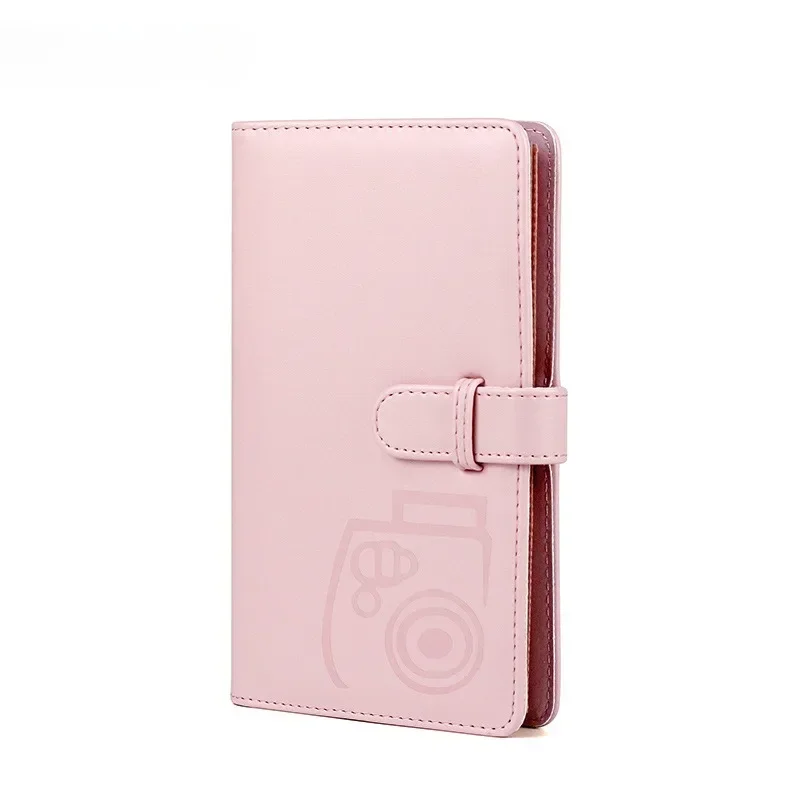 Чистый цвет из искусственной кожи с 96 карманами 3-дюймовый чехол для фотоальбома