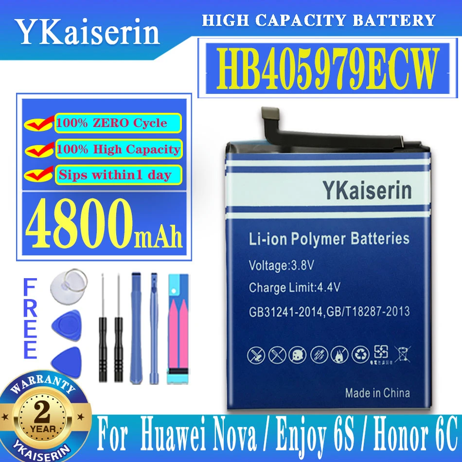

4800mAh HB405979ECW Battery For Huawei Nova/Enjoy 6S/For Honor 6C/For Honor 6A/For Honor 8A/Y5 2017 P9 Lite Mini P9Lite P9Mini