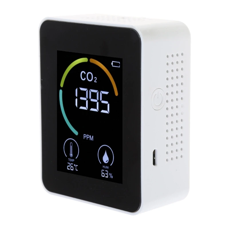

Air Quality Detector Color Screen Home Office CO2 HCHO TVOC Meter Drop Shipping