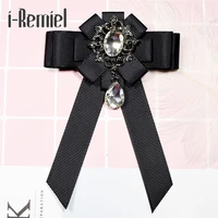 i remiel ribbon bow brooch tie high grade flower brooches pin bowknot bowtie corsage black broche for men crafts bouquet wedding