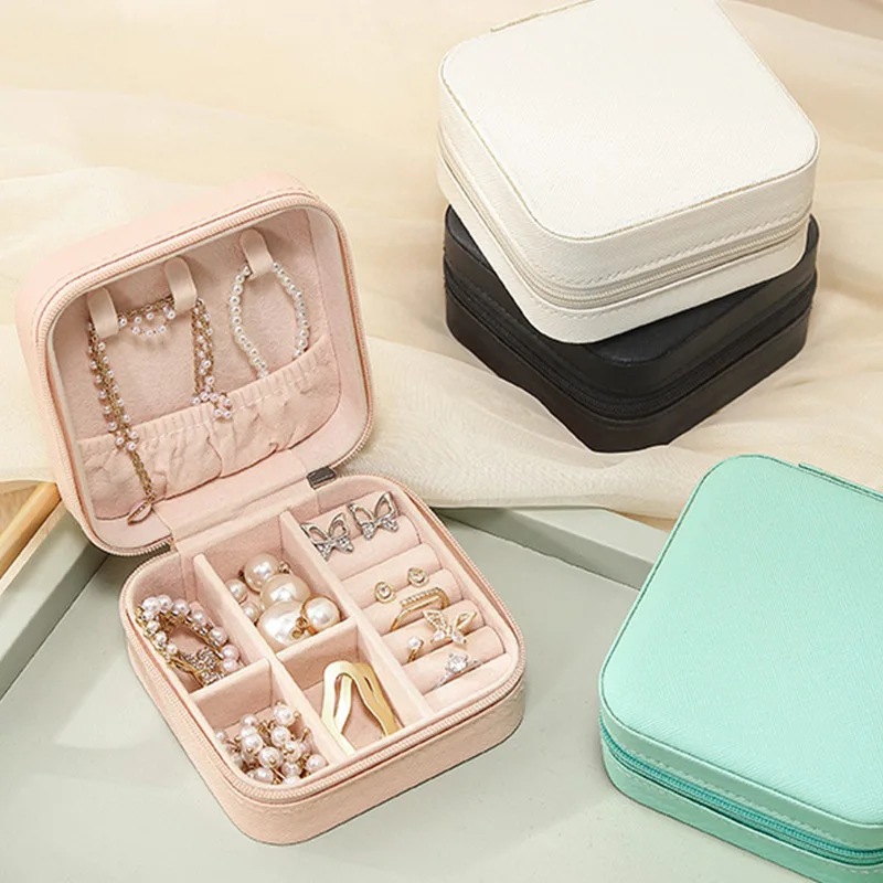 

Portable Jewelry Travel Case Jewelry Organizer Jewelry Box Mini Storage Organizer Portable Display Storage Box For Rings Earring