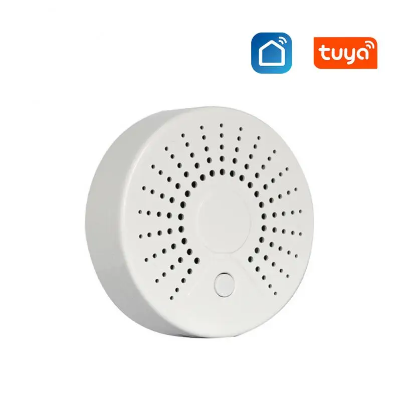 

Tuya Independent Smoke Alarm Sensor Fire Alarm Detector Smart Life 80db Loud Sound Wifi Smoke Detector Remote Monitoring
