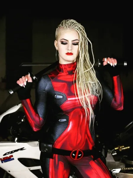 Женский костюм Дэдпула для косплея комбинезон женский супергероя из спандекса