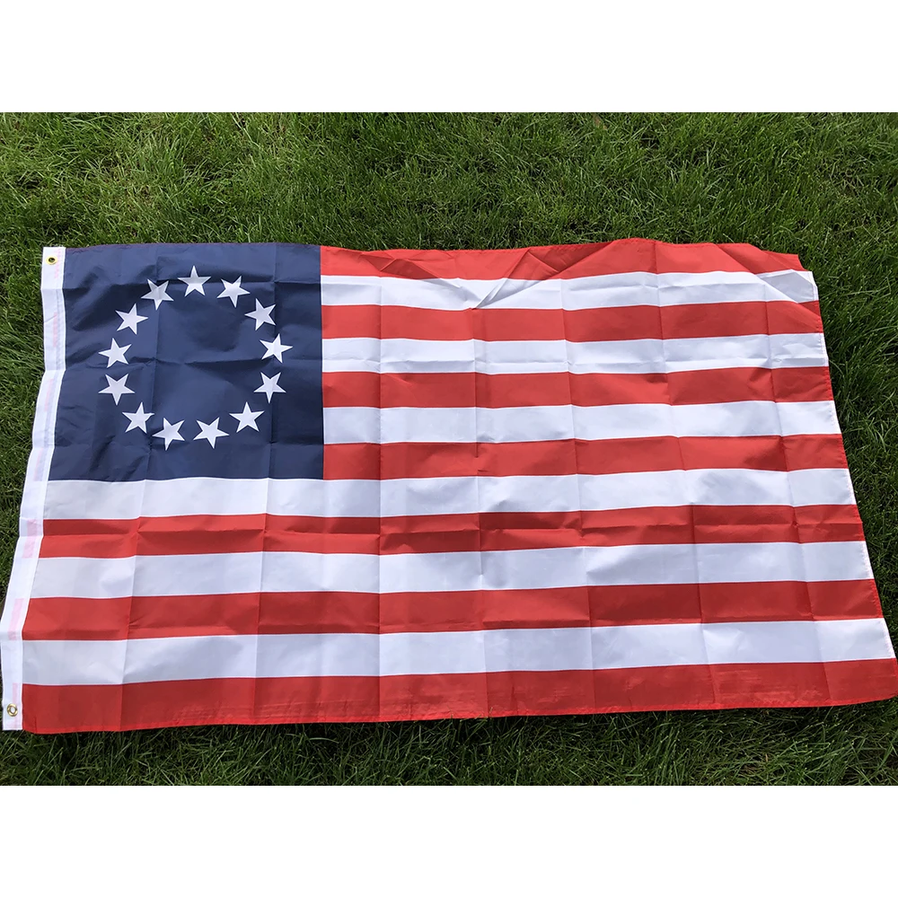 Флаг США zwjflagshow, ФЛАГ 150x90 см, висячий Флаг США, двусторонний Печатный полиэстер, 13 звезд, США, США, 1777, американский флаг Бетси Росса