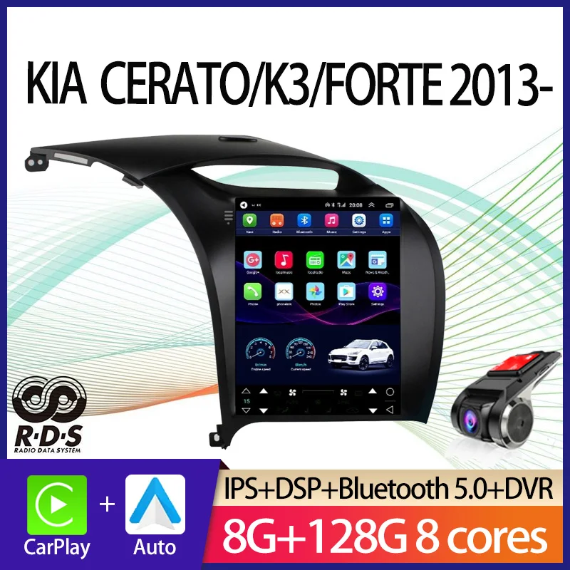 

For KIA CERATO/K3/FORTE 2013- Android Tesla Style Car GPS Navigation Auto Radio Stereo Multimedia Player With BT WiFi Mirror