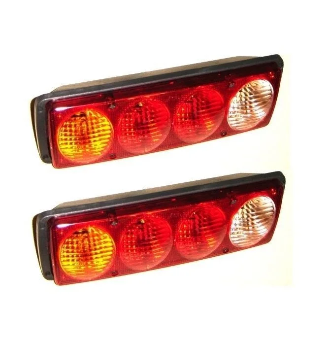 

2 X REAR TAIL LIGHTS LAMPS TRUCK TRAILER LORRY CAMPER CARAVAN BUS VAN UNIVERSAL