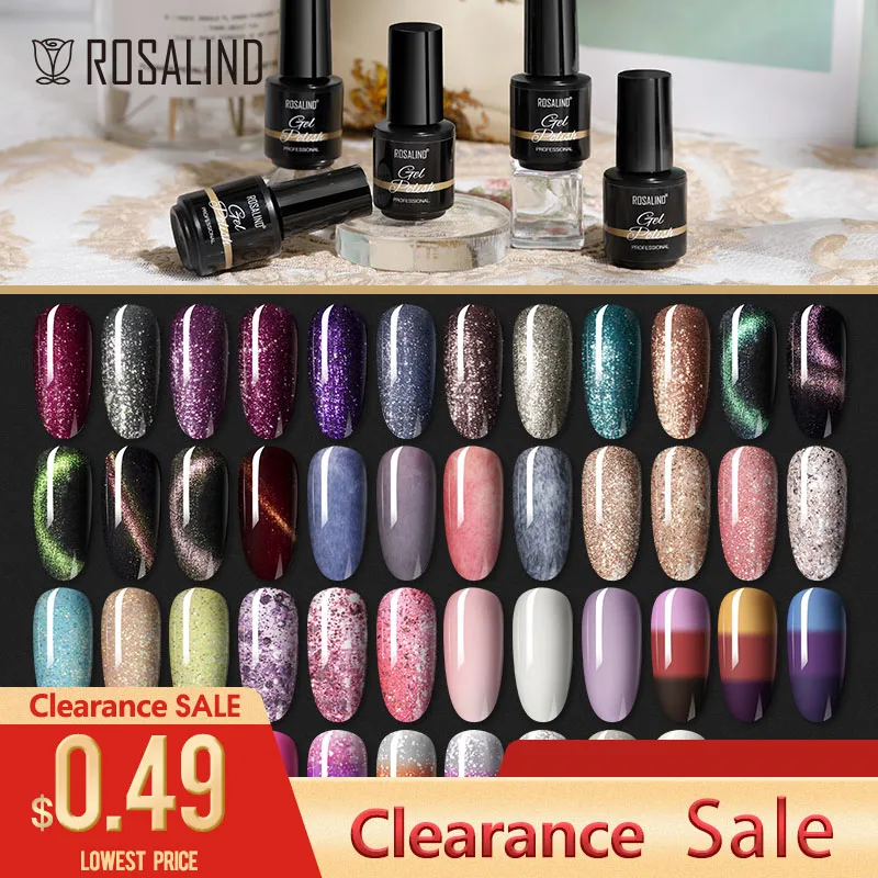 Гель-лак для ногтей ROSALIND лак дизайна профессионалов маникюрный гель