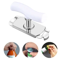 stainless steel manual can opener tin jar beer bottle cap opener remover kitchen gadgets specialty tool