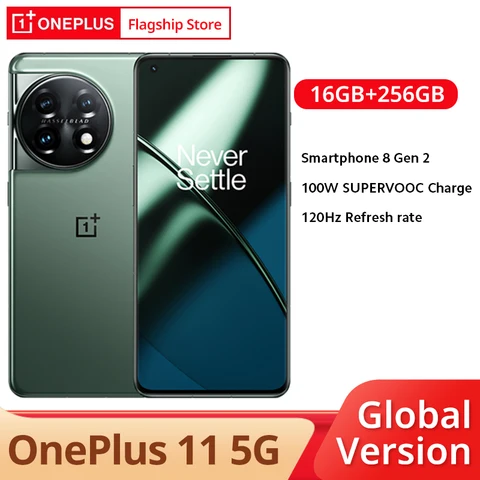 Смартфон OnePlus 11 5G 16 Гб 256 ГБ Snapdragon 8 Gen 2 Google Play 2K AMOLED дисплей 100 Вт зарядка