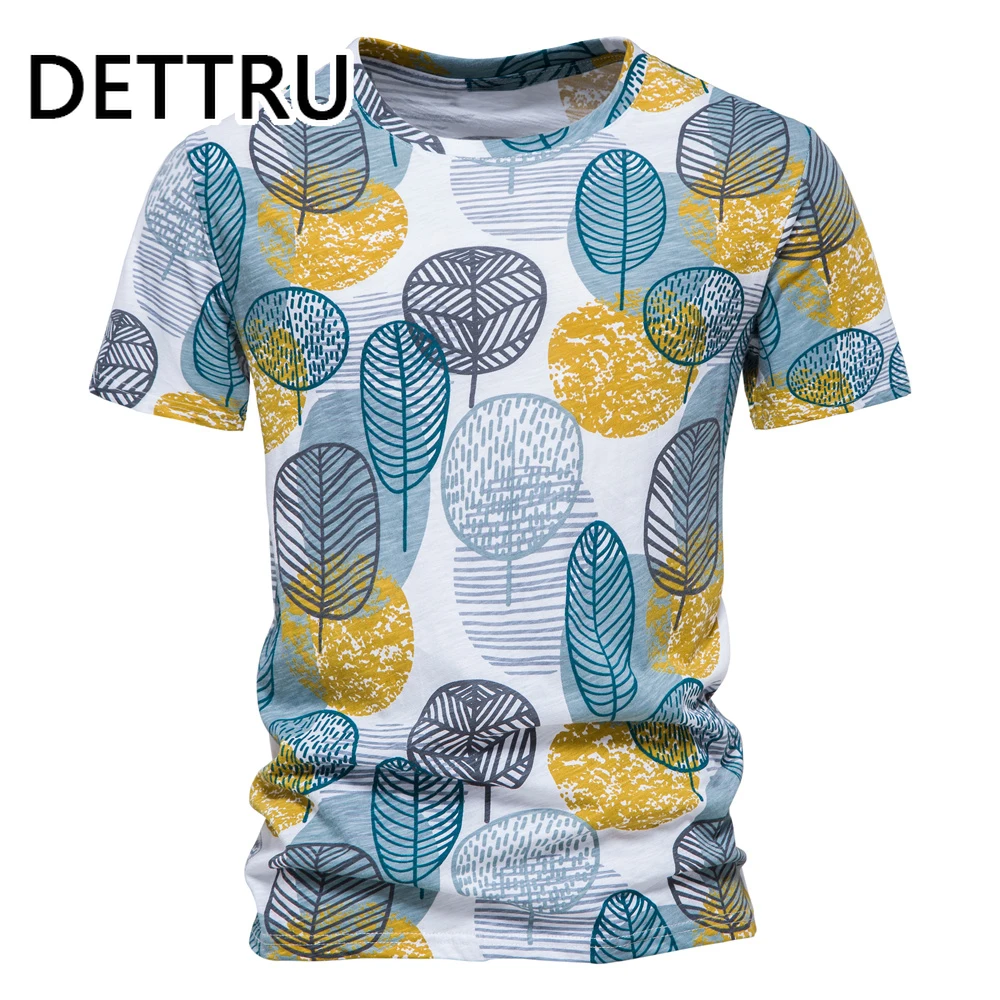 

Hawaii Cotton T-shirts for Men Casual Short Sleeve O-neck Mens Tops Tee Shirts Fashion Casual Designer Print T Shirt